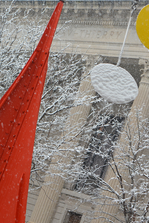 Beinecke plaza sculpture